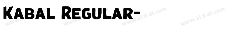 Kabal Regular字体转换